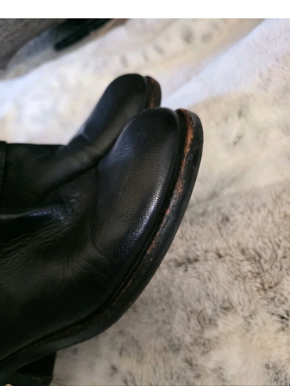 Vince Camuto  Winchell Women's Black & Gold Leather Boots US Size 7 1/2 M